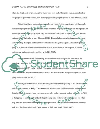 Organized Crime Groups in Italy