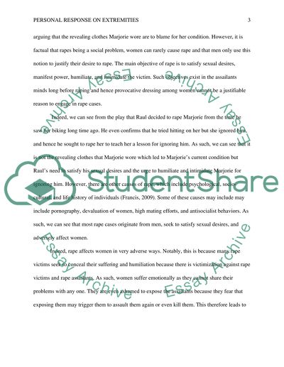 Personal response on Extremities