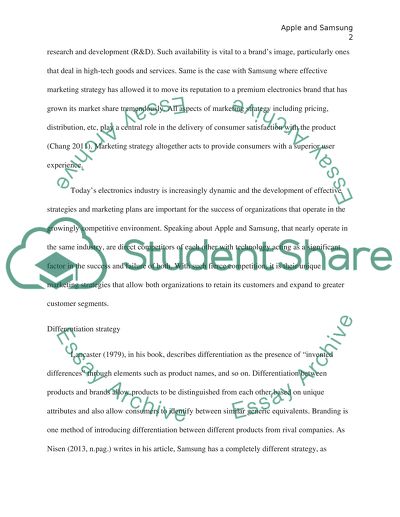 Compare and Contrast the Marketing Strategies of Two Major Brands, Apple and Samsung