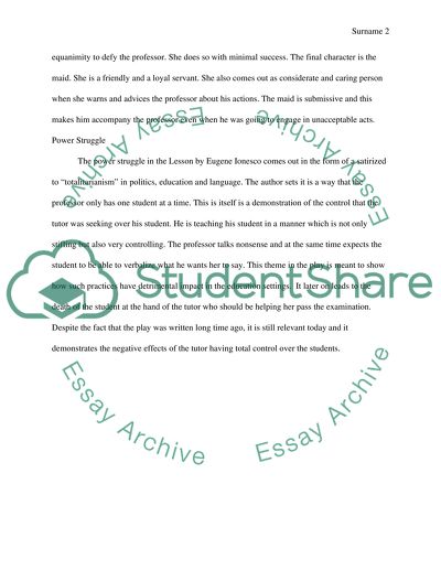 TheLesson EugeneIonesco