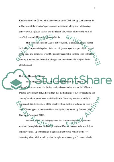 The Justice in United Arab Emirates