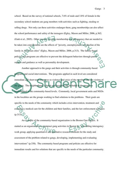 Different Approaches and Responses to Gangs