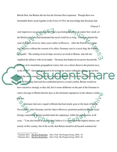 To Fight or Not to Fight: Britains Dilemma and the Great War