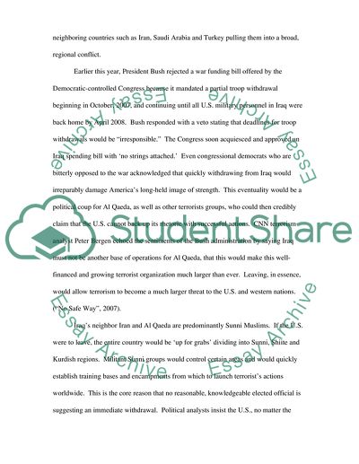 Should US Military Stay in Iraq