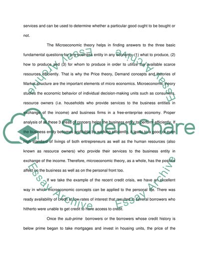 Economic concepts to my personal experience