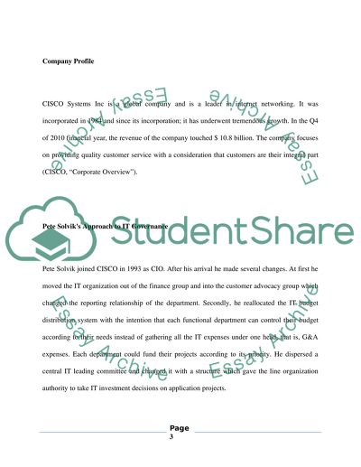 Pete Solviks Approach to IT Governance