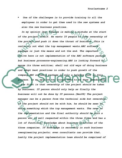 ERP Implementation Issues