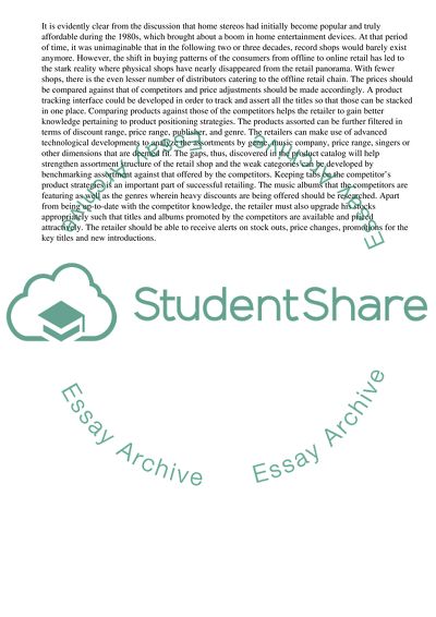 The Retail Environment and the Supply Chain of Online and Offline Retailing of the Music Industry