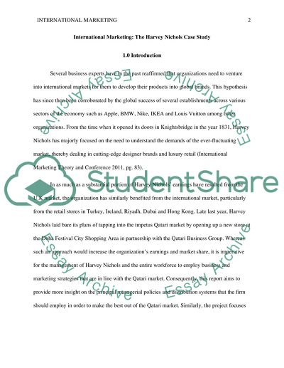 International Marketing - The Harvey Nichols