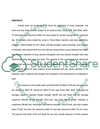 Measuring Tensile Properties of Metal Specimens