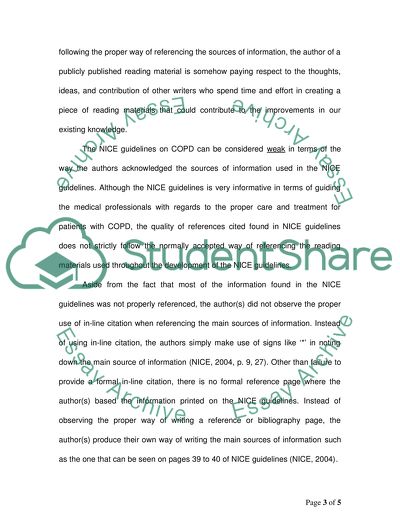 Evaluation of the Treatment Guidelines of NICE