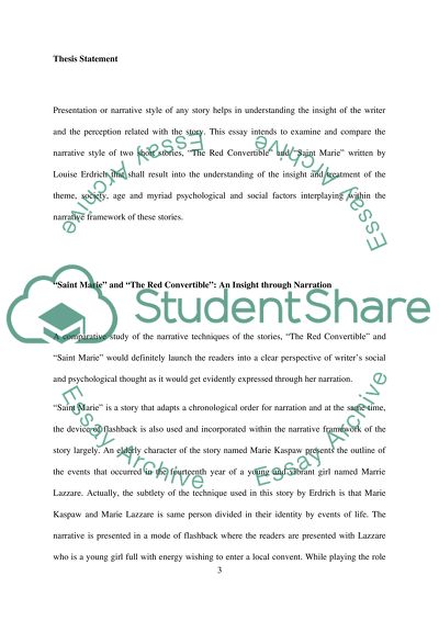 Saint Marie and The red convertible by Louise Erdrich