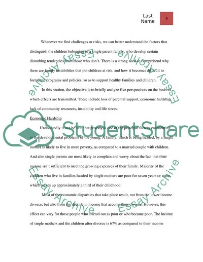 Effect of Single Parenting on Child