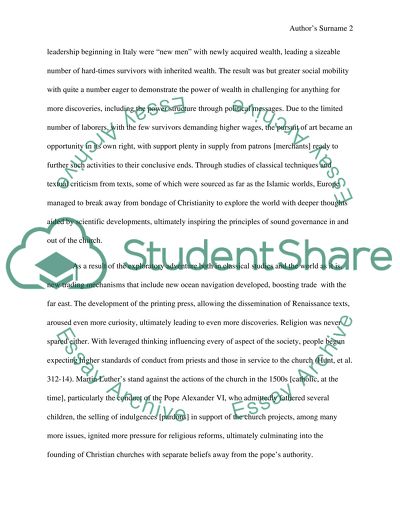 Renaissance and its effects in Europe