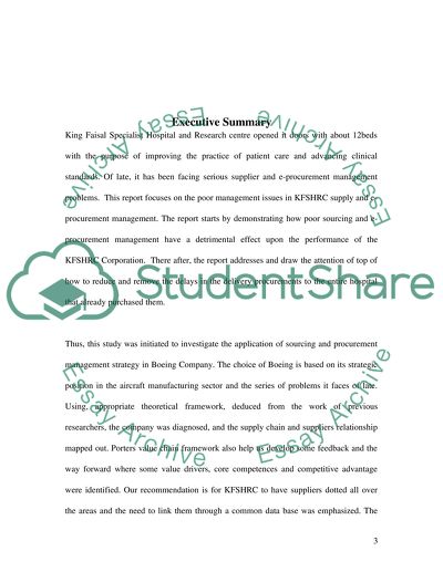Strategic Sourcing and E-Procurement at King Faisal Specialist Hospital