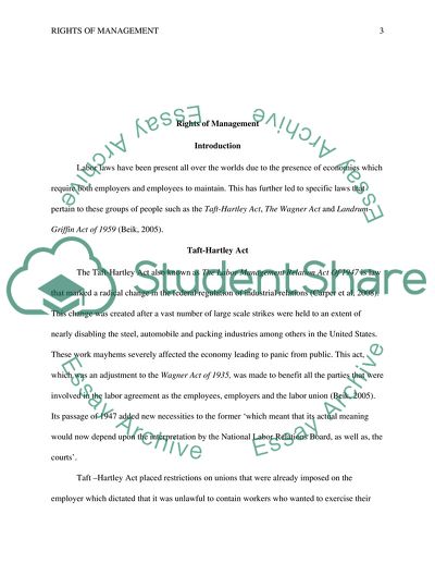 Rights of Management