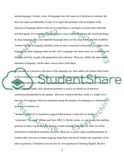 Teaching Language and Grammar in Context