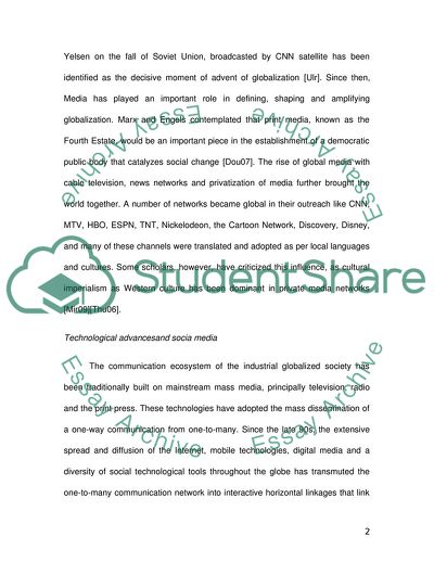 Is the Role of Mainstream Media Limited in a Globalized Society