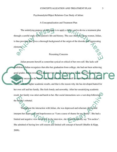 Conceptualization and Treatment Plan