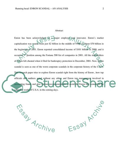 Enron Corporation Scandal and Crisis