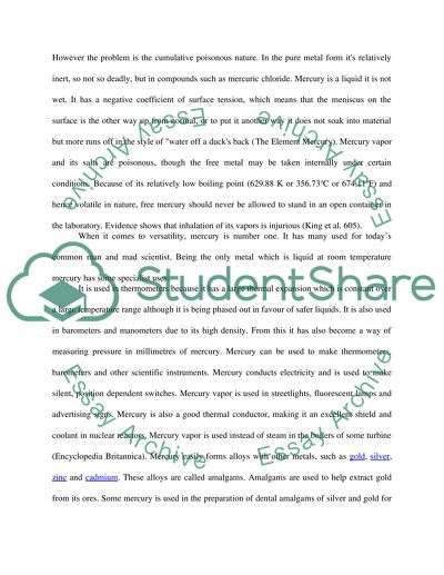 Periodic Table - Why Mercury Is Poisonous