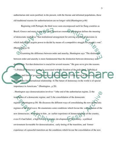 The Third Wave by Samuel Huntington