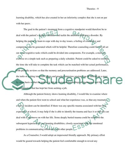 The cognitive theory approach