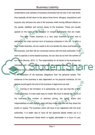 Laws and Forms of Business Ownership