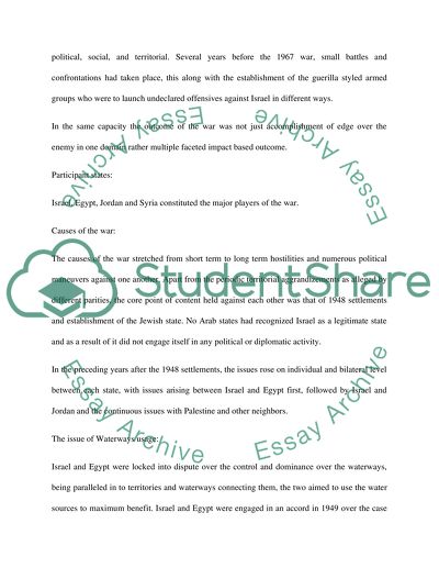 Regional Impact of the Arab Defeat in 1967 War