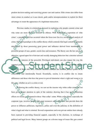 Crime in the Suites Effects of Power and Privilege