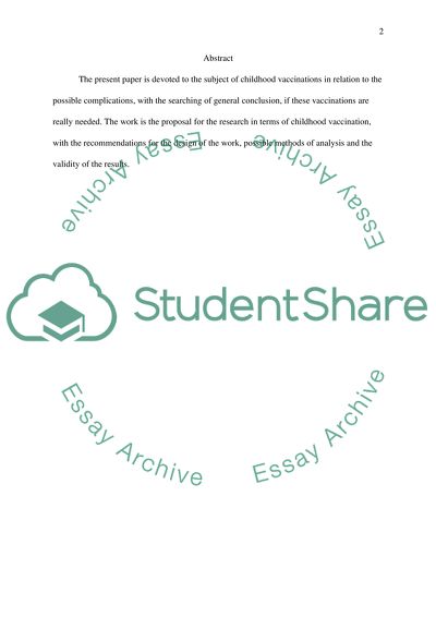 Childhood Vaccinations