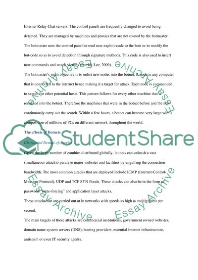 Definition, Organisation, and Creation of Botnets