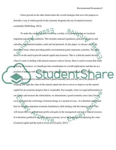 Environmental Economics Issues