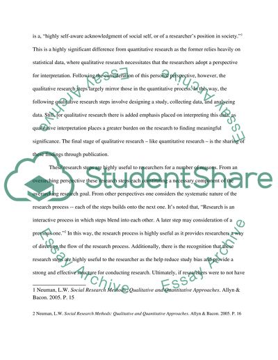 Major Steps in the Research Process