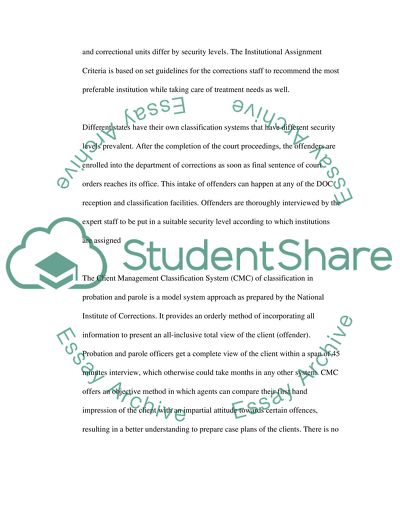 Probation and the Needs of Clients