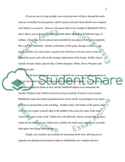 Analysis of Advertisement on Battlefield 2