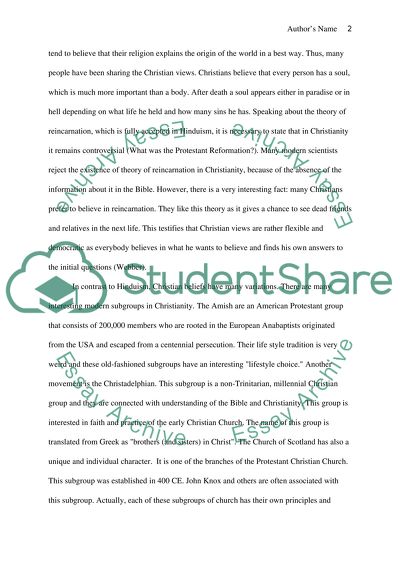 Christianity and Hinduism