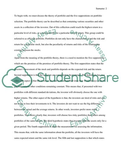 Risk in Portfolio Context