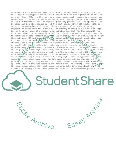 Corporate Social Responsibility