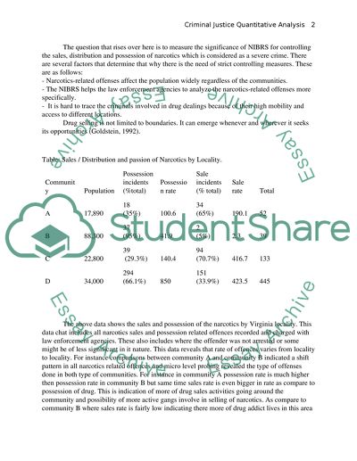 Criminal Justice Quantitative Analysis