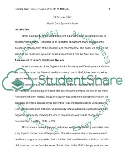 Health Care System in Israel