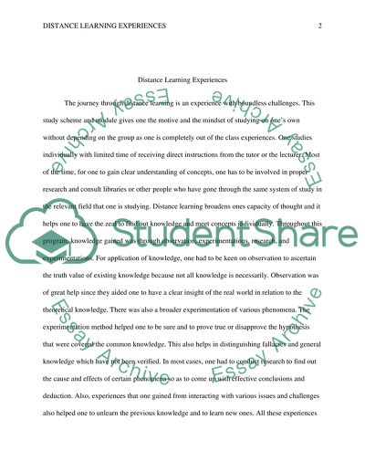 Development, experience and completition of distance learning course