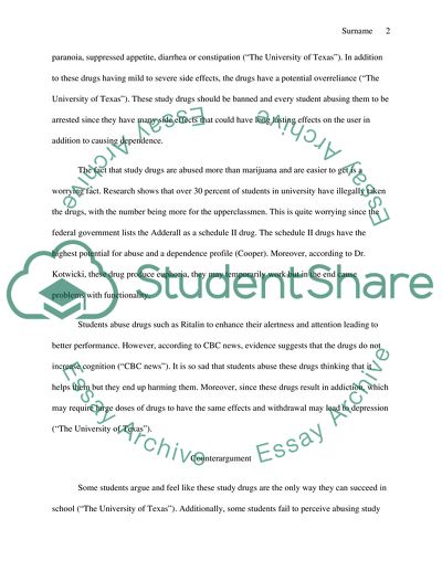 Issues Of Abusing Study Drugs