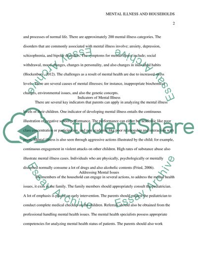 Mental Illness and Families