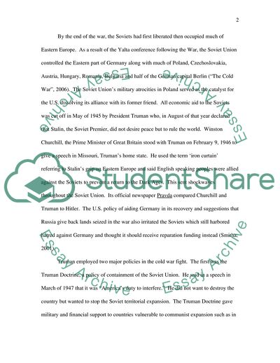 Effects/legacies of the Cold War for America