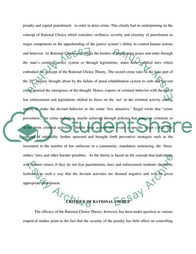 Rational Choice Theory