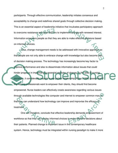 Change Management Within the Organization