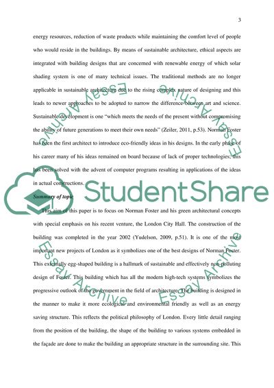 The Way of Approaching for Sustainable Architecture - Norman Foster