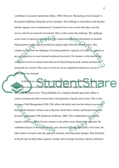 Managing Supply and Demand