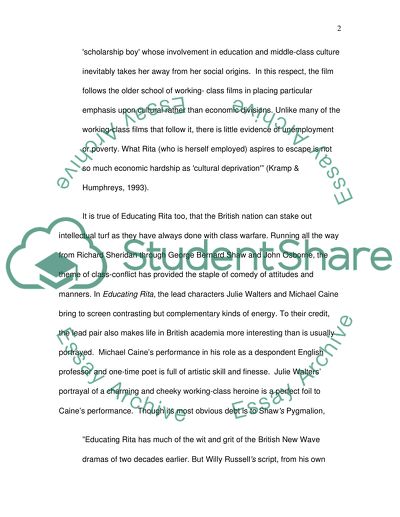 Is Educating Rita a Comedy of Gender or Social Class